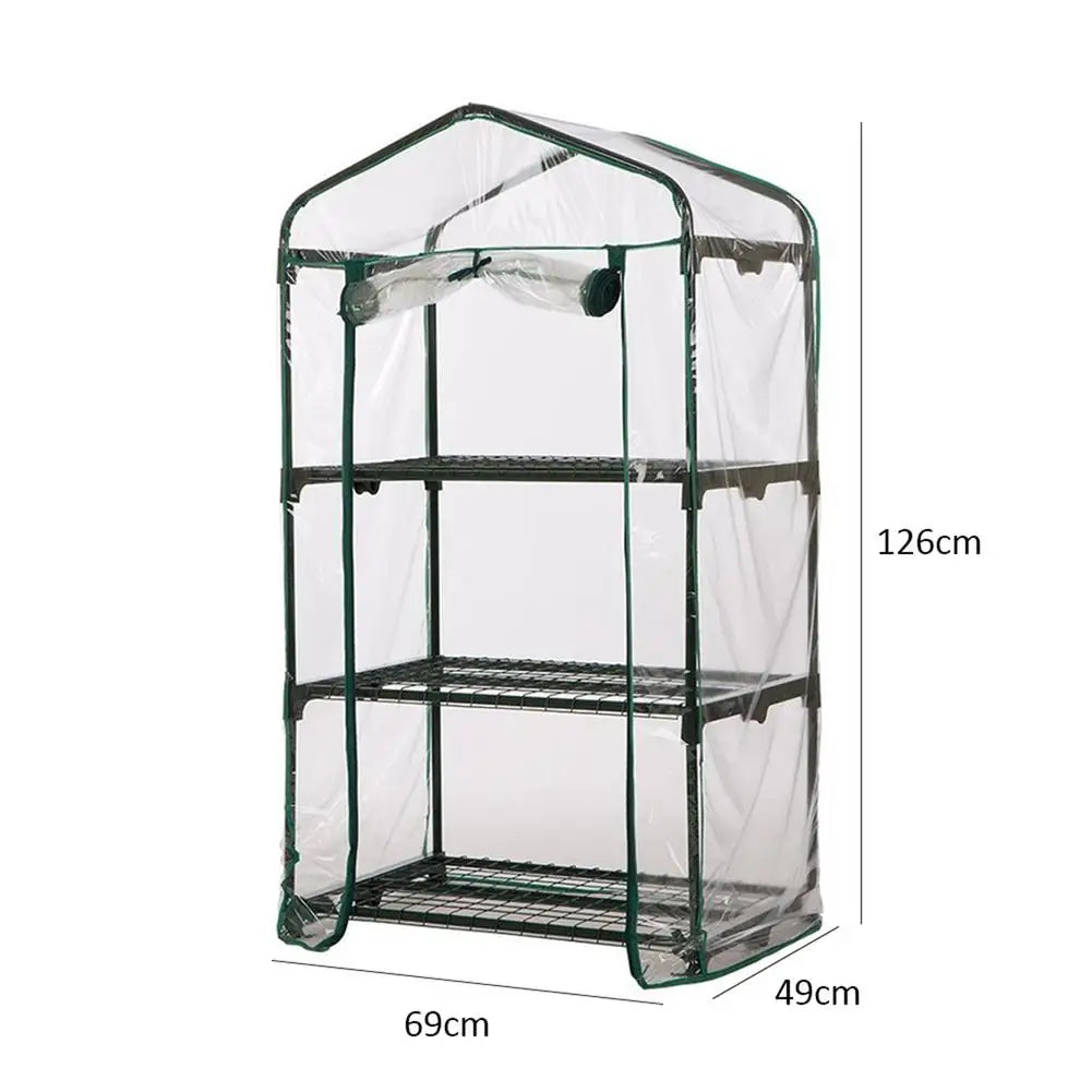 Garden House Mini Portable Garden Green House Warm Greenhouse Flower Plants Gardening Outdoor Greenhouse Cover (no Iron Shelf)