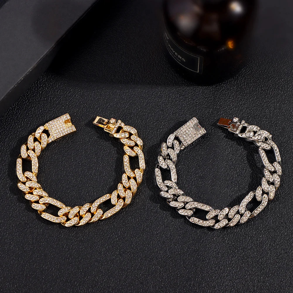 Luxus Voll Strass Große Tennis Kette Armbänder 2025 - Frauen Männer Fashion Bling - Iced Out Quadrat Kristall Armband Hand Schmuck Premium