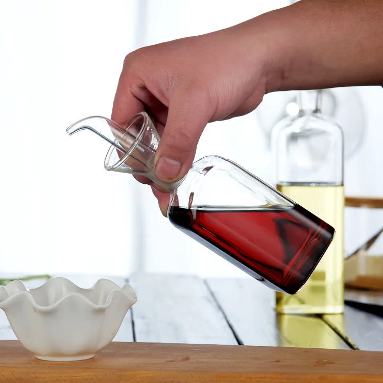 High Borosilicate Glass Oil Pot Household Leak-proof Oil & Vinegar Pots Kitchen Soy Sauce Pot Tank Seasoning Bottle