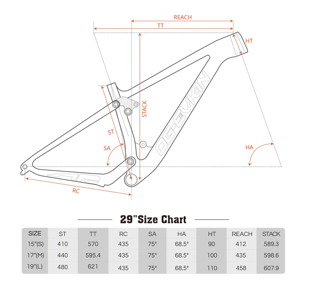 OG-EVKIN CF-080 2025 - Carbon Full Suspension MTB Rahmen - 12X148 Thru-Axle Boost 29er Professional Mountain Bike