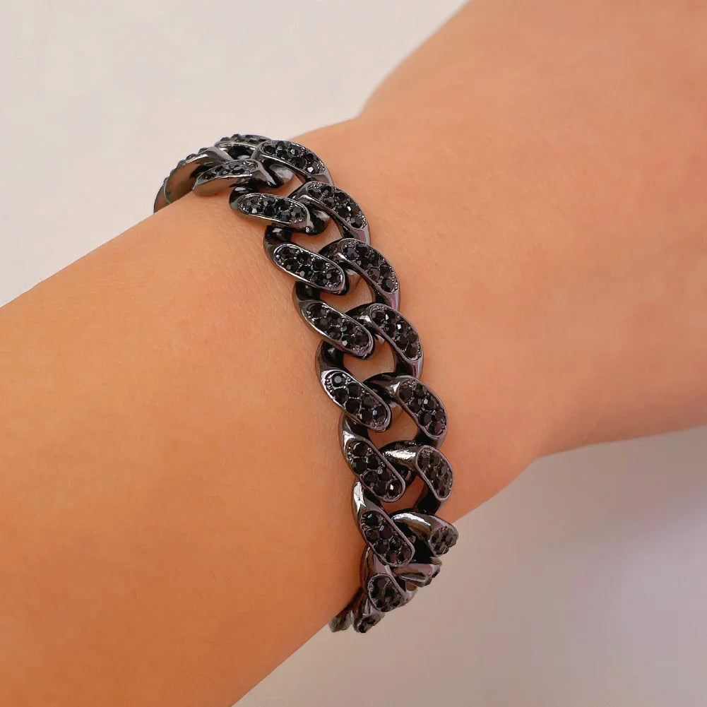 Luxus Voll Strass Große Tennis Kette Armbänder 2025 - Frauen Männer Fashion Bling - Iced Out Quadrat Kristall Armband Hand Schmuck Premium