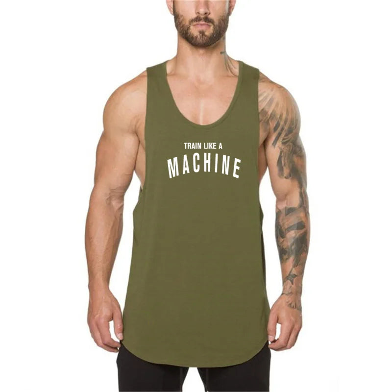 Muscleguys Marke Gym Kleidung 2025: Herren Bodybuilding Fitness Stringer Tank Top - Sportbekleidung Unterhemd Muskel Workout Singlets Baumwolle M-XXL