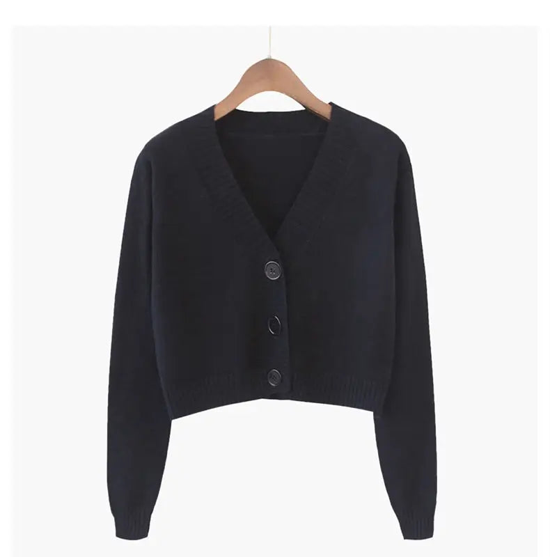 Nevettle Cropped Cardigan V Neck - Länge 4 bis 16 Zoll Gewicht 120 bis 220 g pro Quadratmeter Farbe Grün Blau