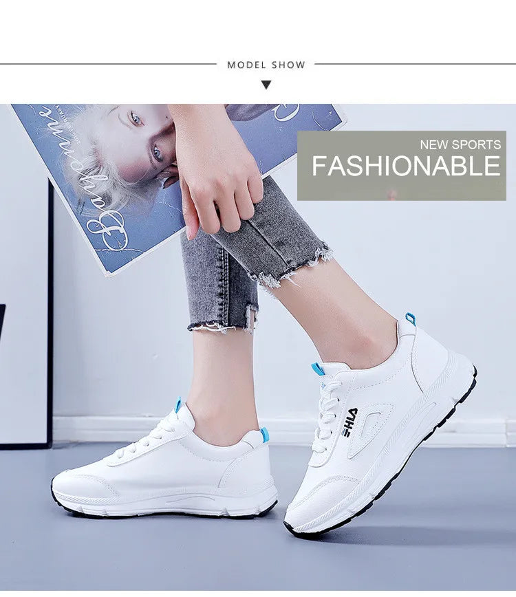 White Shoes for Women Sneakers 2024 Breathable Women's Sports Shoes Outdoor Walking Flats Woman Spring Casual Shoe Lady Sneaker