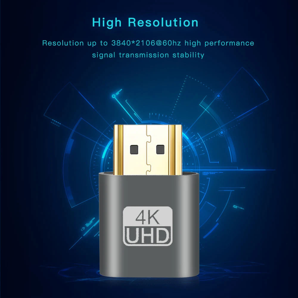 Display-Adapter 2025: VGA Virtual Display Adapter HDMI-compatible 1.4 - DDC EDID Dummy Plug Headless Ghost Display Emulator Video Card Lock Plate Collection