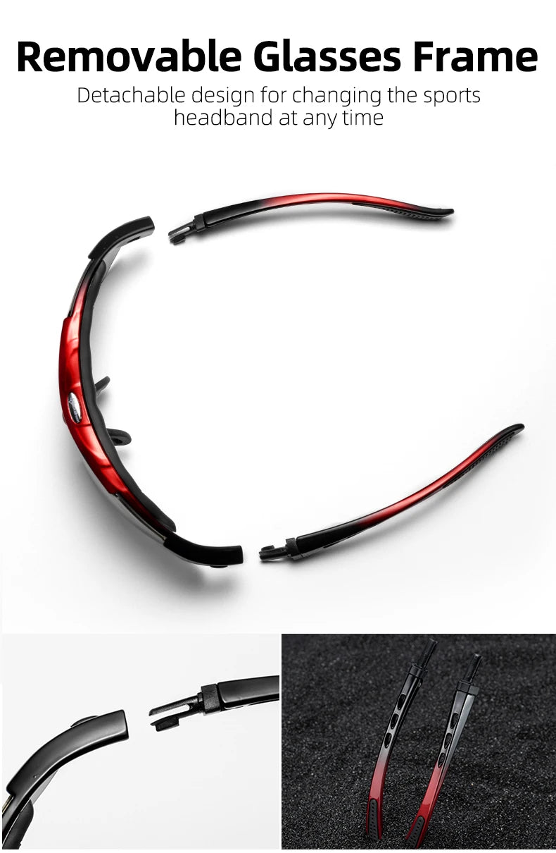 ROCKBROS Radfahren Polarisiert Brille Fahrrad Sonnenbrille Outdoor Sport Sonnenbrille MTB PC Schutzbrille Augenschutz 5/3 Linsen Fahrrad Zubehör