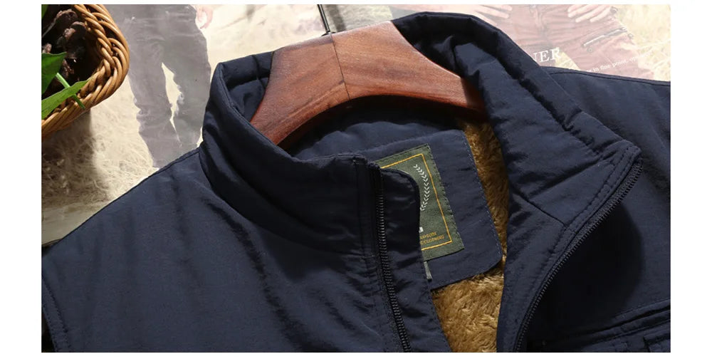 DIMUSIC Wärmegefütterte Steppweste - Größe M-XXL Wasserabweisend Fleece