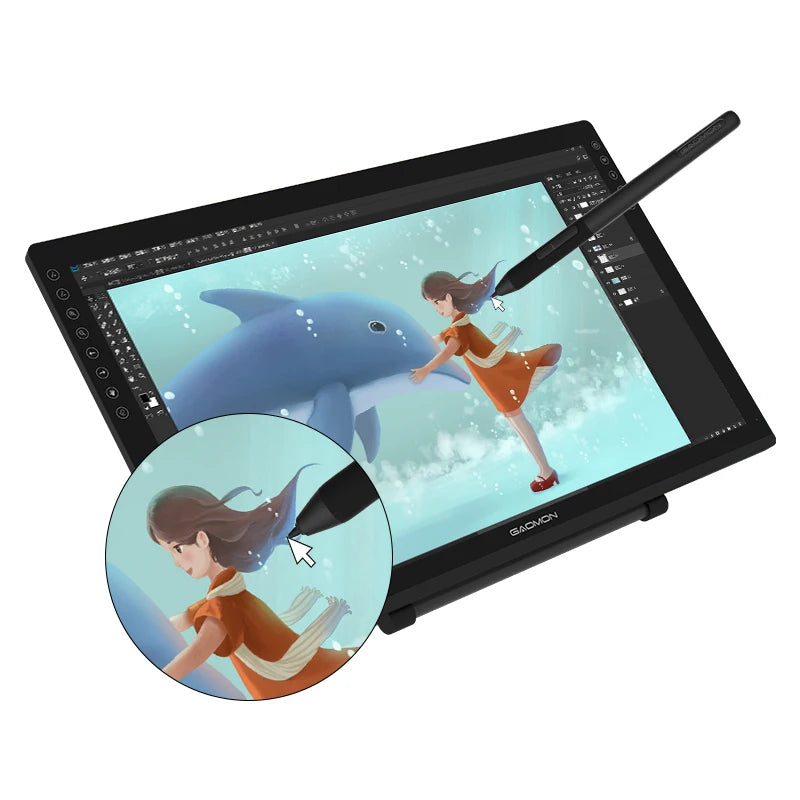 Gaomon PD2200 21.5 Inch Graphics Tablet Anti-Glare Full Lamination Screen Display with 8 Touch Keys Support ±60° Tilt Function