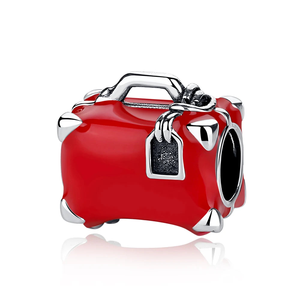 Pandantive originale din argint 925 cu motive de dragoste, călătorie, valiză de autobuz Londra Paris, potrivite pentru brățări Pan, coliere, bijuterii DIY pentru femei