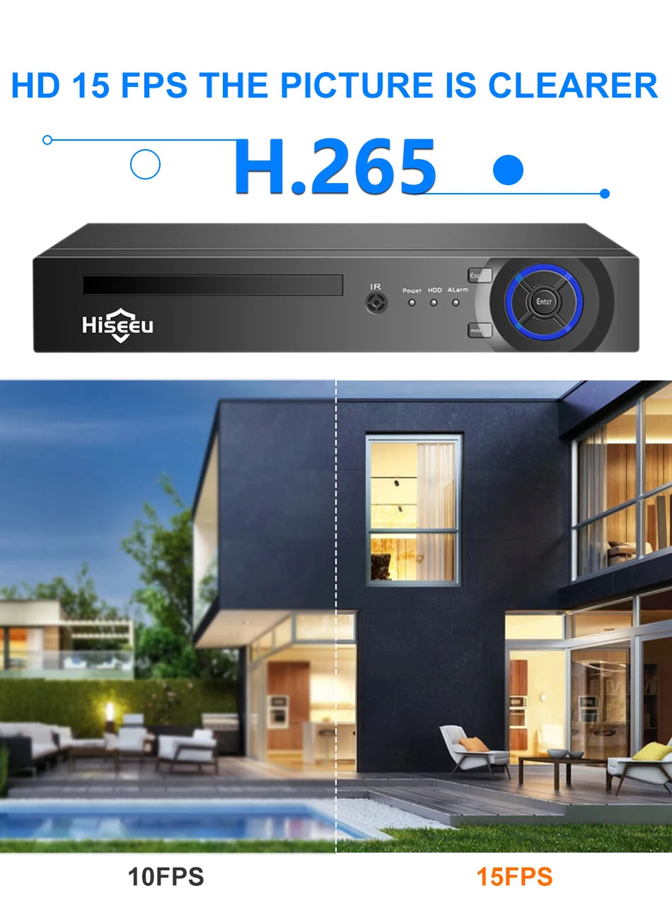 Überwachungssystem 2025: Hiseeu 4CH 5MP POE Dome IP Camera System Kit - Video Surveillance Set Night Vision Home Outdoor Waterproof Security Camera Set POE Collection