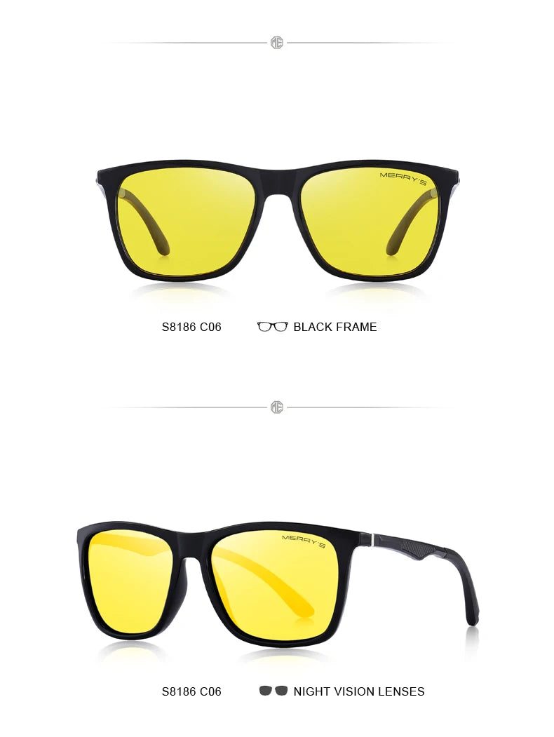 MERRYS DESIGN Herren HD Polarisierte Sonnenbrille Sport Angeln Augenschutz Aluminium Legierung Bügel UV400 Schutz S8186