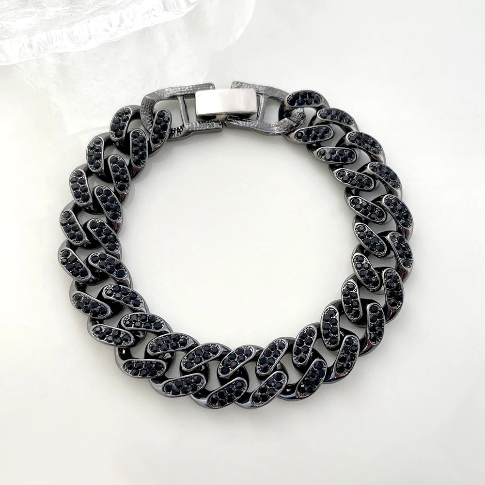 Luxus Voll Strass Große Tennis Kette Armbänder 2025 - Frauen Männer Fashion Bling - Iced Out Quadrat Kristall Armband Hand Schmuck Premium
