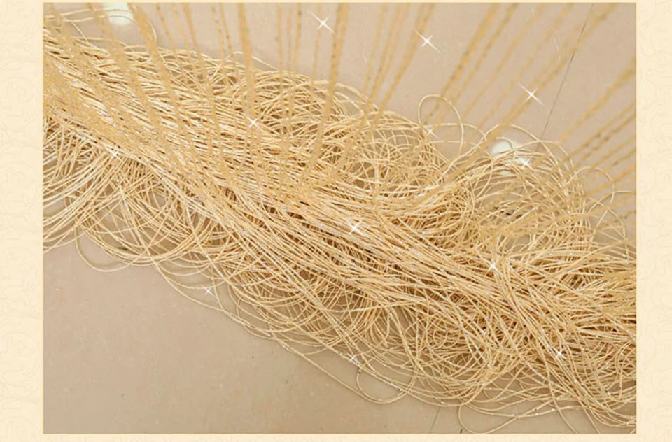 FadenVorhang Schnur glänzende Quaste - 300x290 cm, 1 Panel