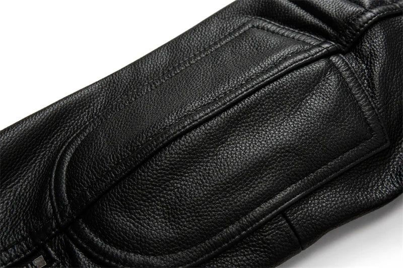 BikerX Milano Lederjacke Vintage Biker - Rindsleder L