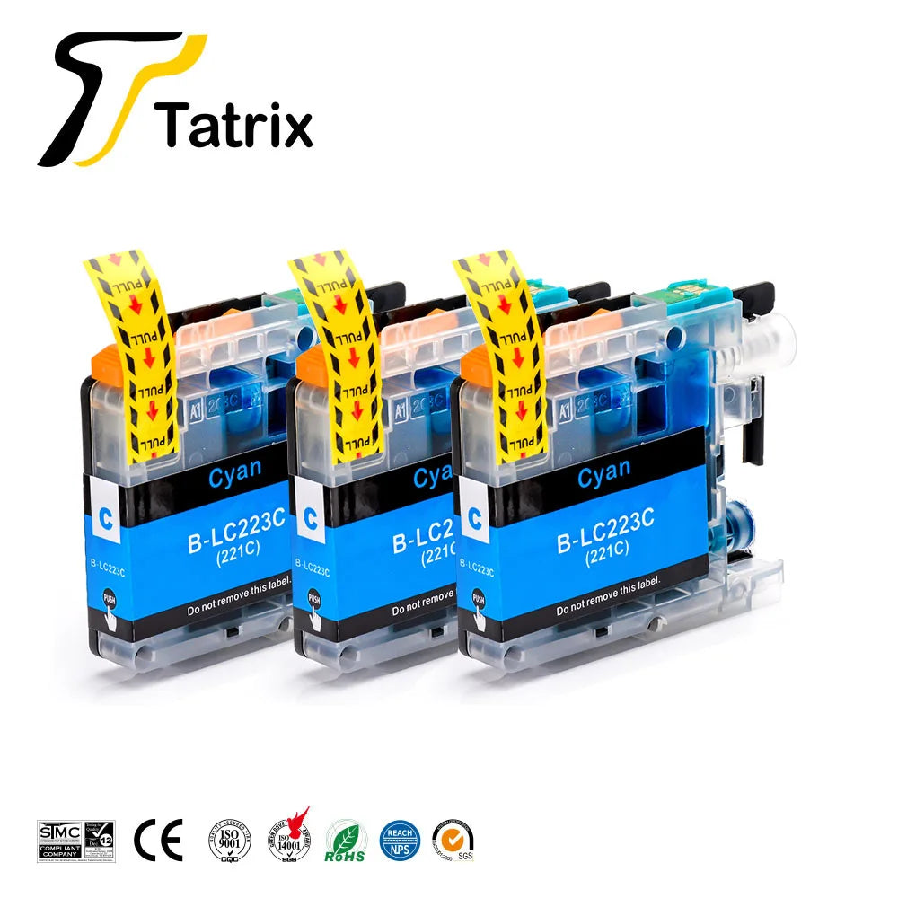 Tatrix With Chip LC223 LC221 Compatible Ink Cartridge For Brother MFC-J4420DW/J4620DW/J4625DW/J480DW/J680DW/J880DW Printer