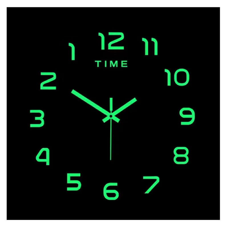 Retro DIY digital decorative wall clock wall stickers clockwise fashion watches creative cute Reversing Times Backflow Left move