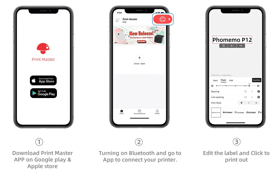 Thermal-Drucker 2025: Phomemo P12-Pro Mini-Bluetooth - Home Label Sticker Collection