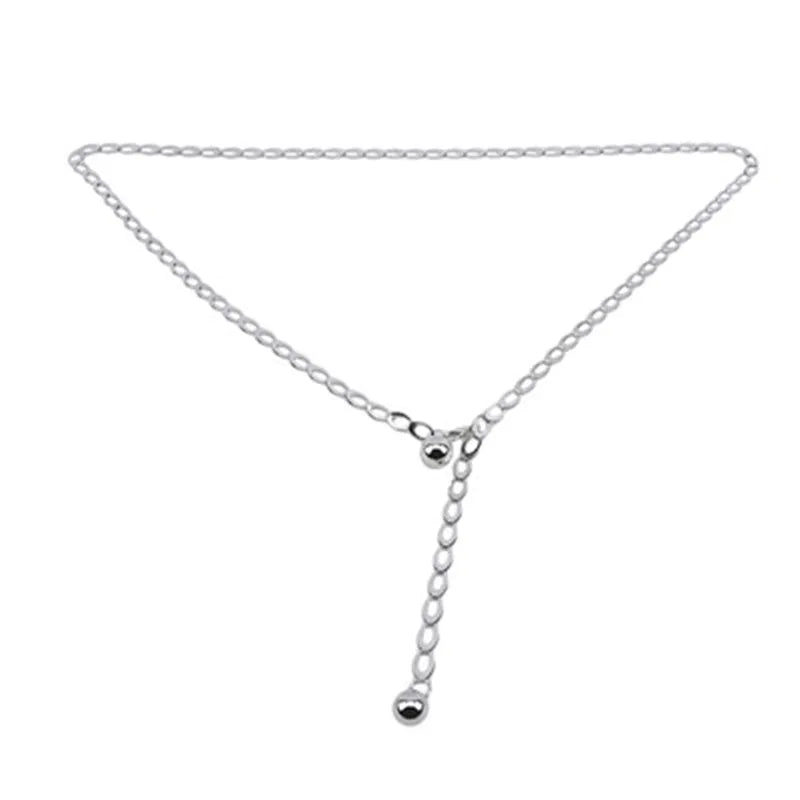 Women Fashion Belts Luxury Designer Belt Retro Silver Carved Hollow Out Chain Belt for Women Elegant Round Metal Women Belt