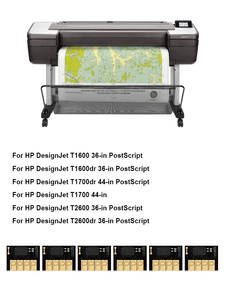 For HP 730 Ink Cartridge Chip New Upgrade HP730 Chip For HP DesignJet T1600 T1600dr T1700 T1700dr T2600 T2600dr Printer Chips