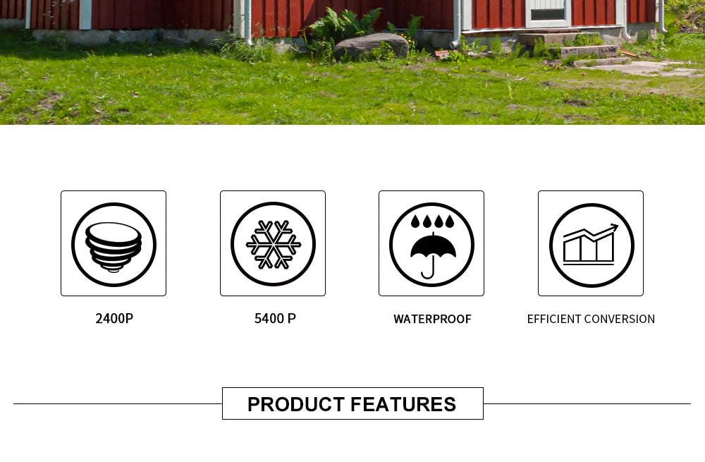 Panou solar 100W 200W 300W 400W Panou fotovoltaic din sticlă rigidă 18V Celulă solară monocristalină pentru încărcător de baterie 12V/24V