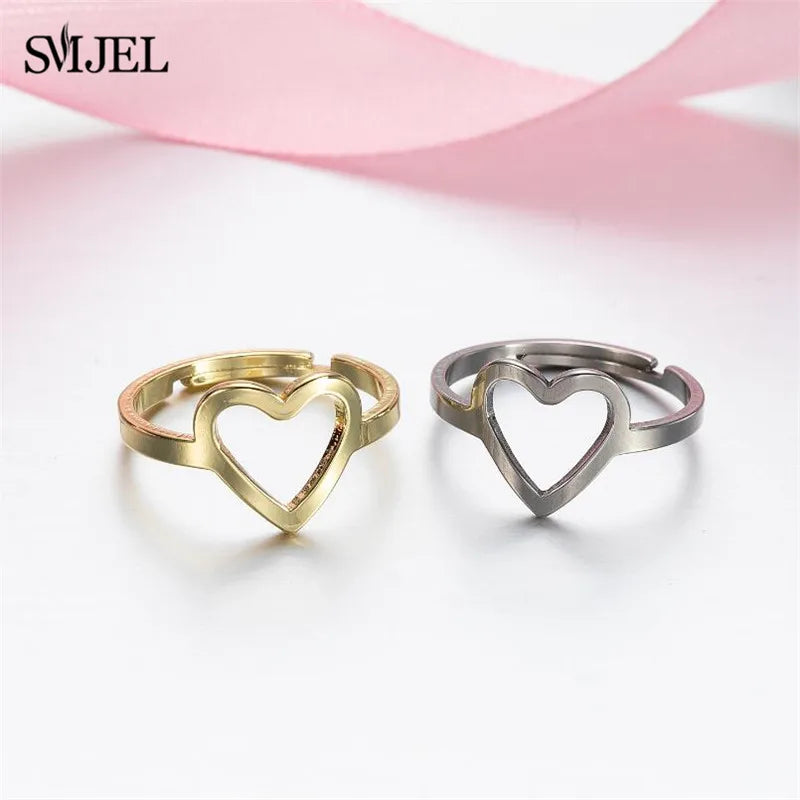 Inel geometric punk nou pentru bărbați și femei, bijuterii din oțel inoxidabil exagerate, inel reglabil cu deschidere, inel Hombre Bijoux 2021, cadou