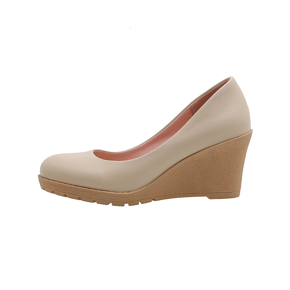 Diane Lockhart Keilabsatz Komfortabel - 7cm Absatz Weiß