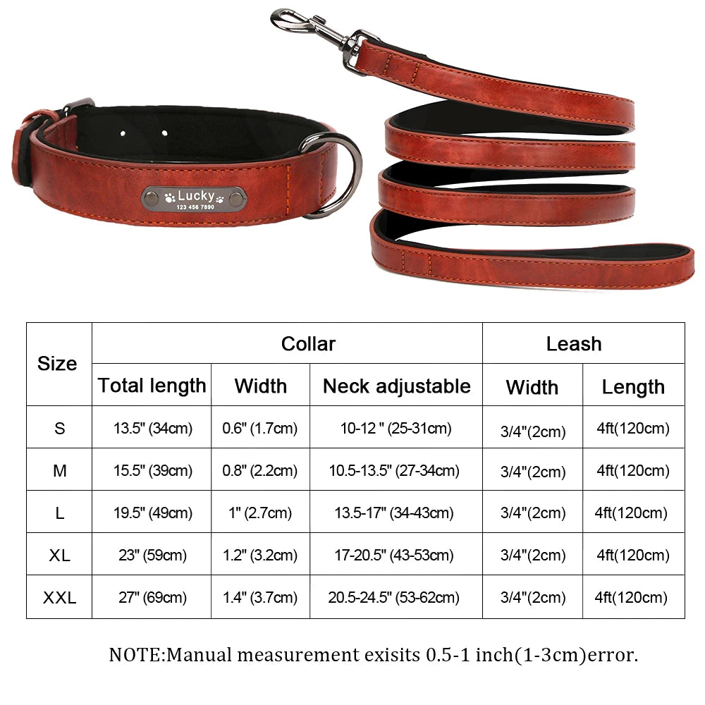 Anpassen Luxus Große Kleine Big Hund Halsband Leder Personalisiert, Breit Leder Personalisiert Halsband für Hunde Name Graviert