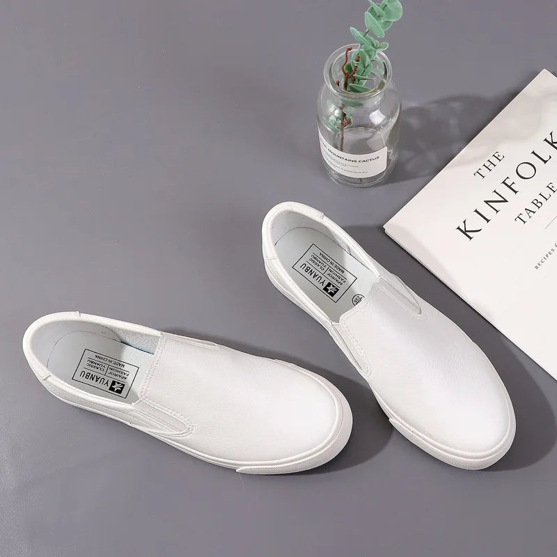 Fashion White Leather Women Chunky Sneakers White Shoes Tenis Feminino Zapatos De Mujer Platform Women Casual Shoes