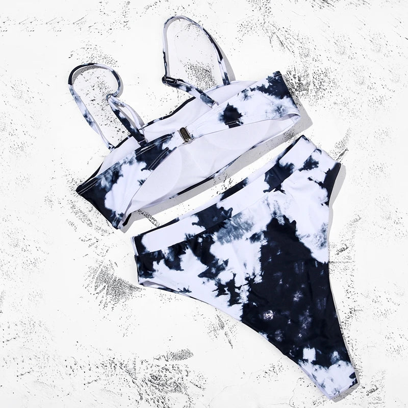 Bikini-Set: ZTVitality Elegant Bikinis Solid Push Up - Gepolstert BH Träger High Waist Schwimmanzug Damen Schwimmbekleidung Frauen Biquini Collection