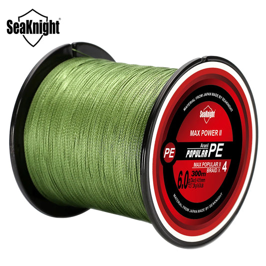SeaKnight Marke TriPoseidon Serie 4 Stränge 300M PE Geflochtene Angelschnur 8-60LB Multifilament Angelschnur Glatt Karpfen Angeln