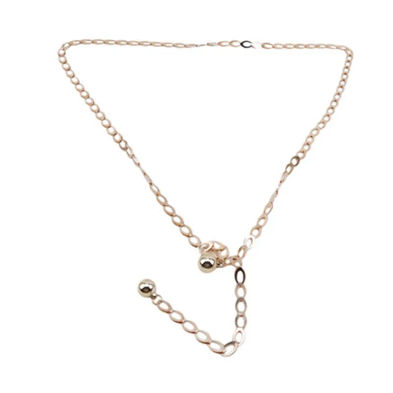 Women Fashion Belts Luxury Designer Belt Retro Silver Carved Hollow Out Chain Belt for Women Elegant Round Metal Women Belt