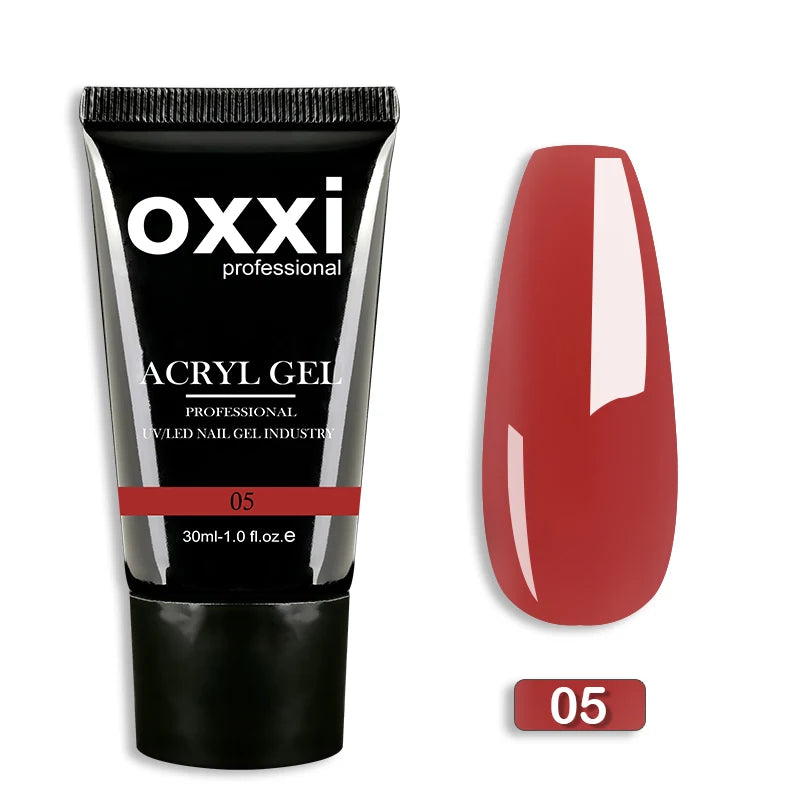 OXXI 30ml Acryl Gel Semi-permanent Poly Nail Gel Manicure Quick Easy Gel for Extension uv led Builder Varnish Acrylic Gellac New