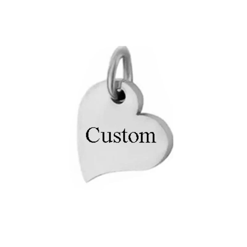 Zhejiang Gravurfreie Edelstahl Charms - 5 Stück 1.7x1.5cm - Golden Bridge Store