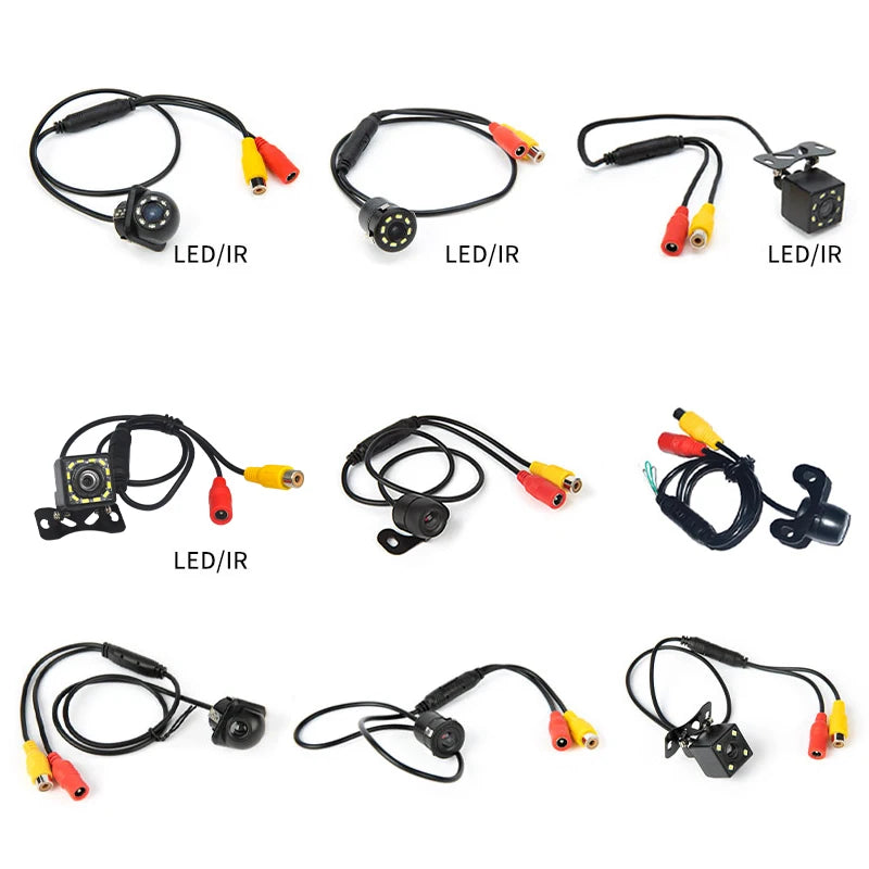 Hippcron Auto Rückfahrkamera 4 LED Nachtsicht Rückwärts Auto Parken Monitor CCD Wasserdicht 170 Grad HD Video