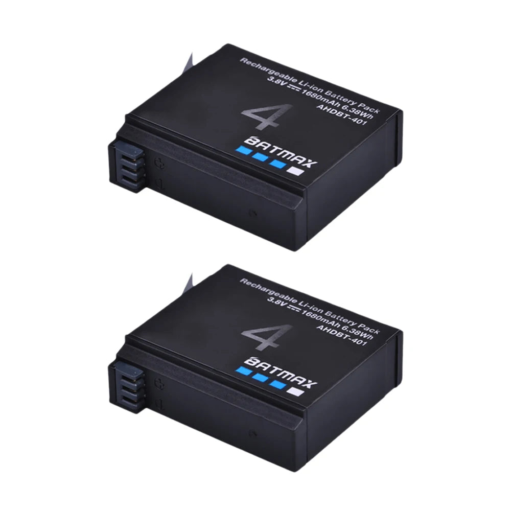 Batmax AHDBT-401 Ersatzakku Set - 4x1680mAh 3.7V USB