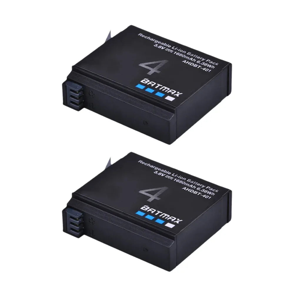 Batmax AHDBT-401 Ersatzakku Set - 4x1680mAh 3.7V USB - Golden Bridge Store