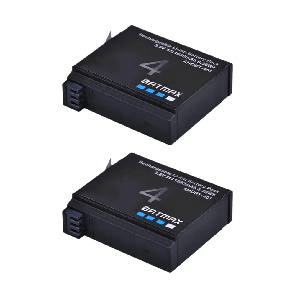 Batmax AHDBT-401 Ersatzakku Set - 4x1680mAh 3.7V USB - Golden Bridge Store