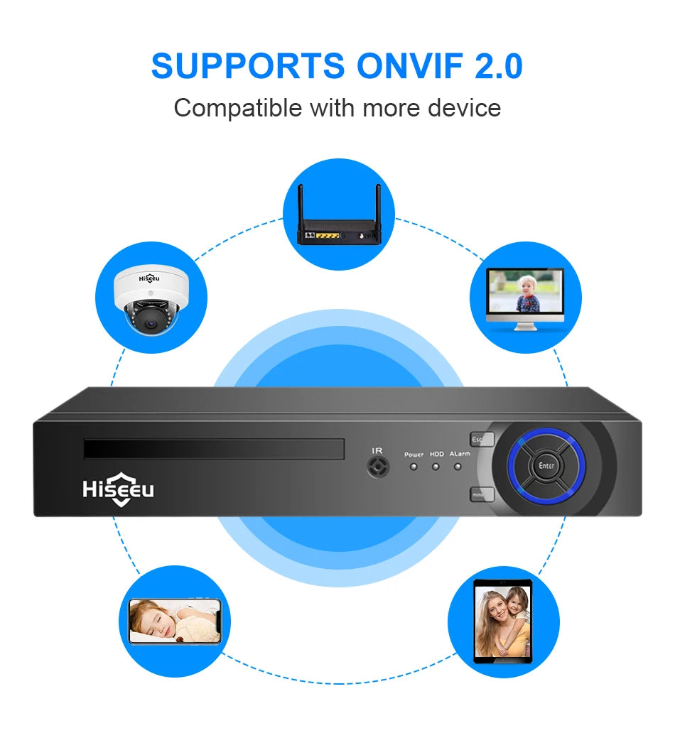 Überwachungssystem 2025: Hiseeu 4CH 5MP POE Dome IP Camera System Kit - Video Surveillance Set Night Vision Home Outdoor Waterproof Security Camera Set POE Collection