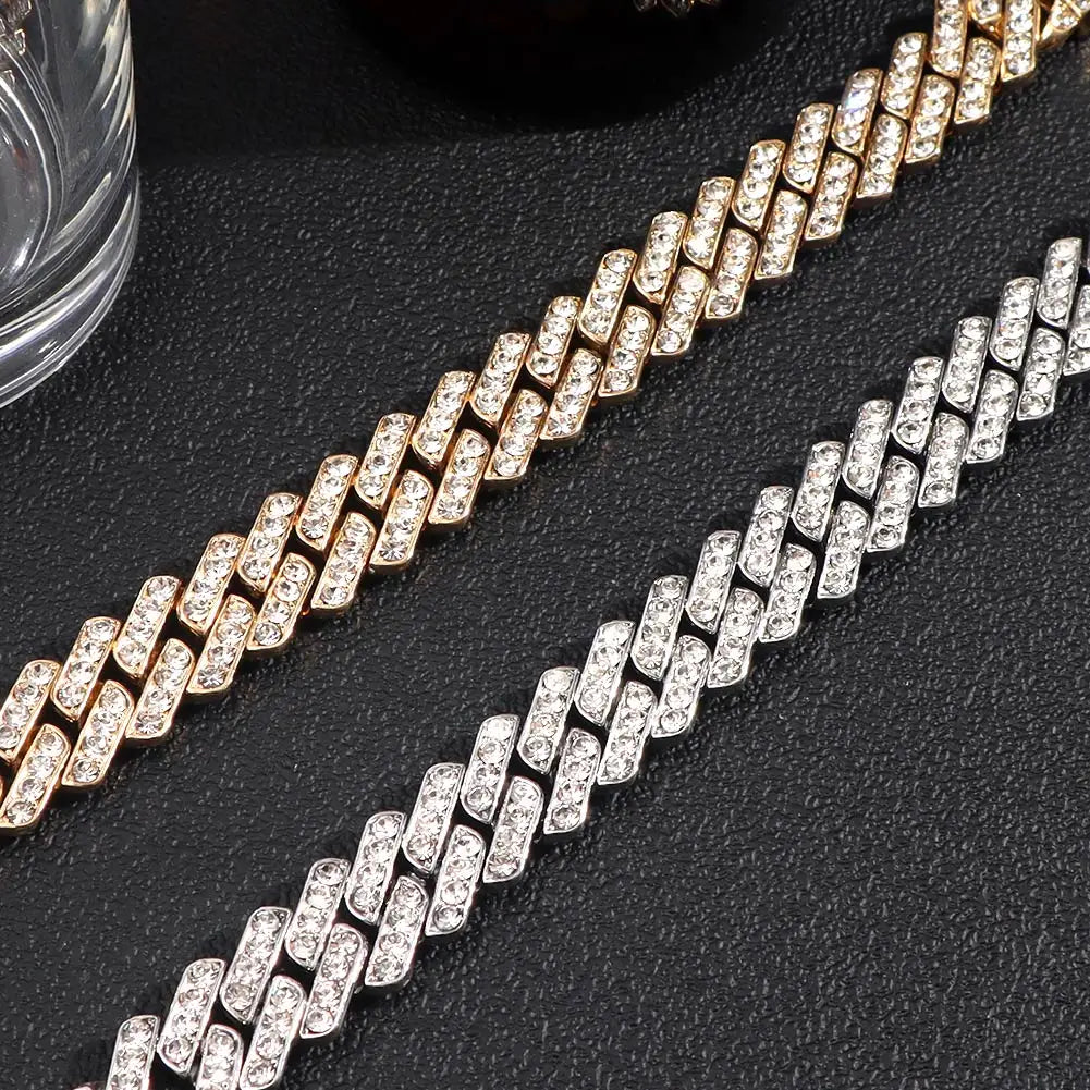 Luxus Voll Strass Große Tennis Kette Armbänder 2025 - Frauen Männer Fashion Bling - Iced Out Quadrat Kristall Armband Hand Schmuck Premium