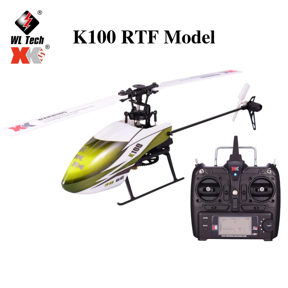 Wltoys XK K100 6CH 3D 6G System Remote Control Motor RC Helicopter With Transmitter RTF Compatible With FUTABA S-FHSS