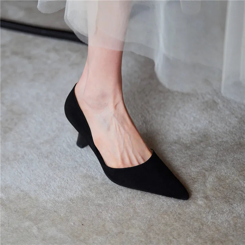Women Pumps Elegant Pointed Toe Office Lady Shoes Spring Summer High Heels Wedding Bridal Shoes Yellow Pumps Zapatos Tacon Mujer