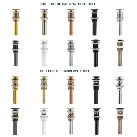 bonderis Pop Up Drain Matt Schwarz - Messing, ohne Überlauf