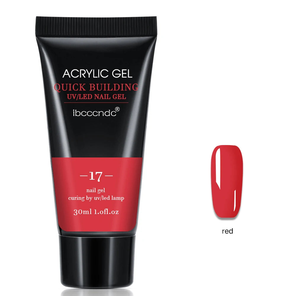 Gel de unghii 2025: 30ml acrilic dur, transparent - Colecție UV LED