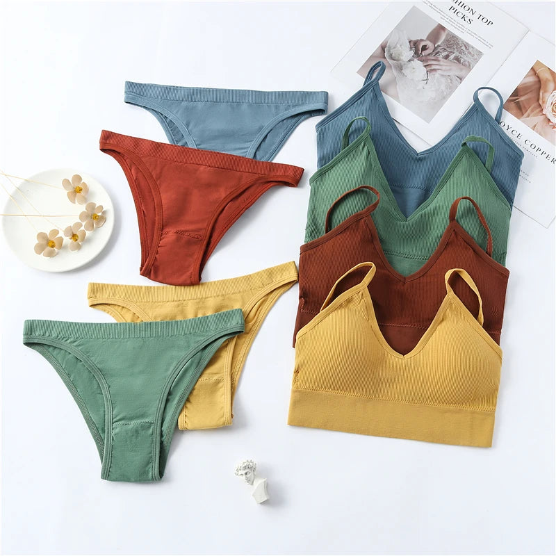 Choice Nahtlos Bralette Set - Gepolstert Kabellos S M
