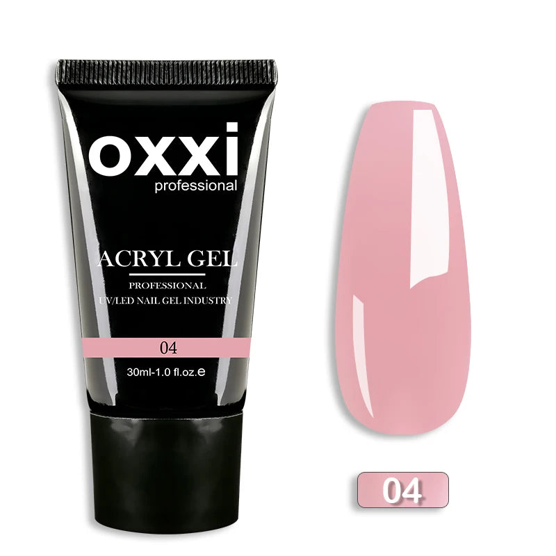 OXXI 30ml Gel Acrilic Semipermanent Poli Gel Manichiură Gel Rapid Ușor pentru Extensii UV LED Lac Builder Lac Acrilic Gellac Nou