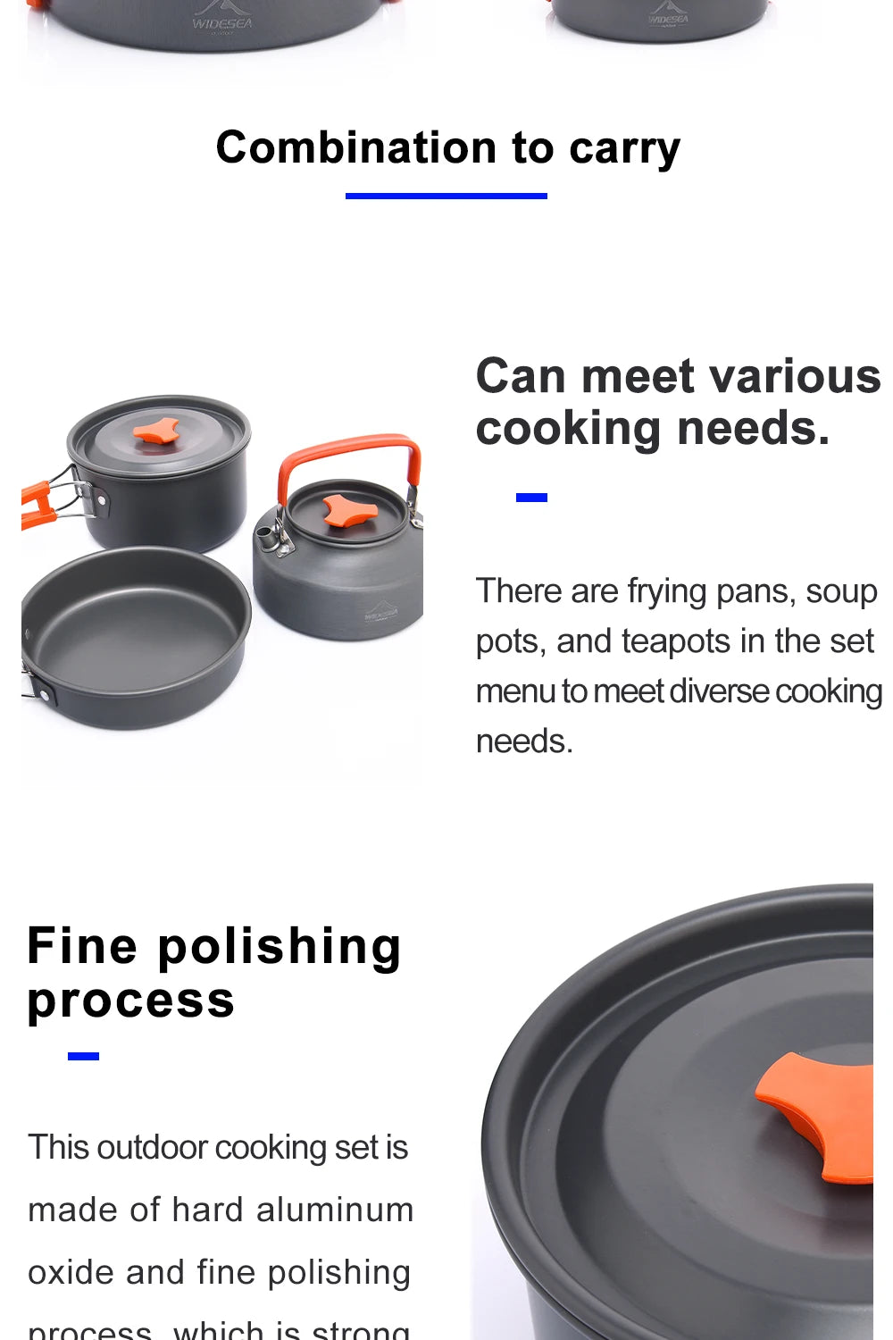 Camping-Kochset 2025: Widesea Outdoor Cookware - Tableware Hiking Picnic Travel Equipment Collection