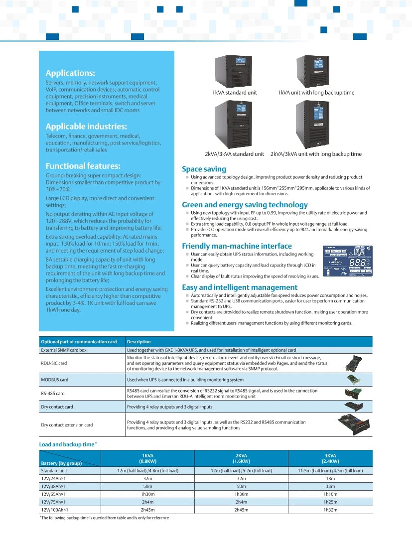 Nice Price GXE 6-10KVA High Performance UPS Telecom Power Supply Online UPS