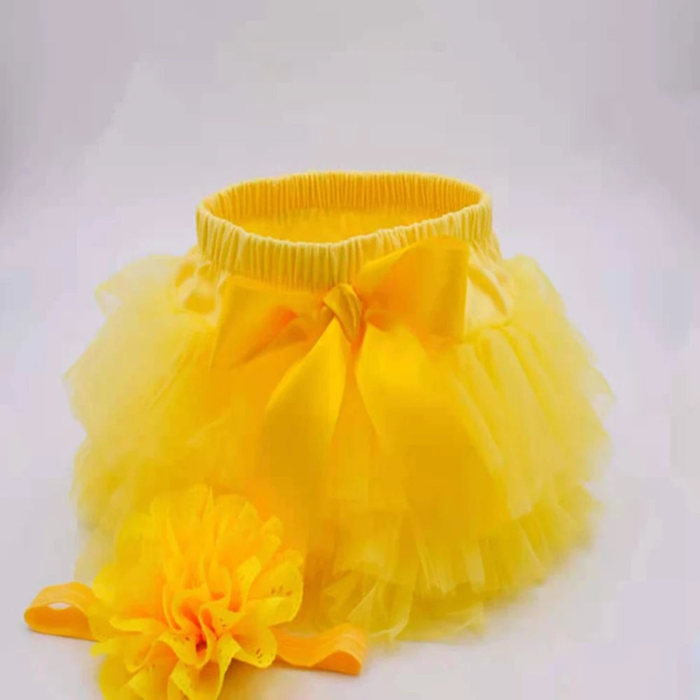 Baby-Tutu-Set 2025: Tulle-Bloomers Regenbogen-Rock - Newborn Fashion Collection