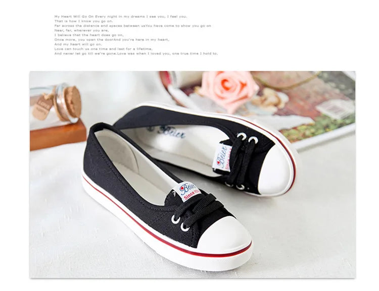 Women Shoes Fashion Comfortable Sports Sneakers Female Flats Trend Breathable Casual Canvas Shallow Shoes Women's Sneakersisd34