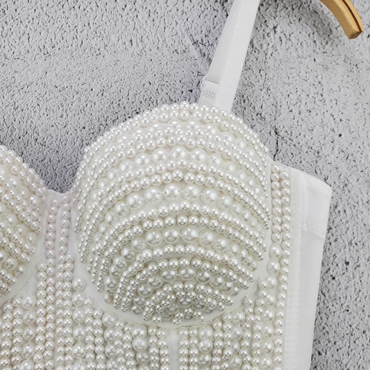 Sherhure JY6635 Perlen Trägerlos - Kurz Polyester Elastisch - Golden Bridge Store